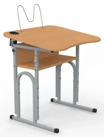 Стіл учнівський 05 №4-6/700х585 рег. нахил без полиці МФ Вересень